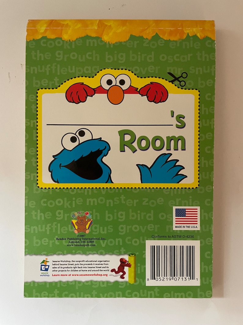 Sesame Street Giant Activity Pad Etsy