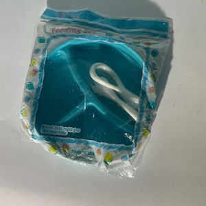 Luv N Care Blue Feeding Set With Fork And Spoon