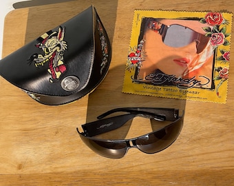 Vintage Y2K UNISEX Oversized Ed Hardy Sunglasses / Christian