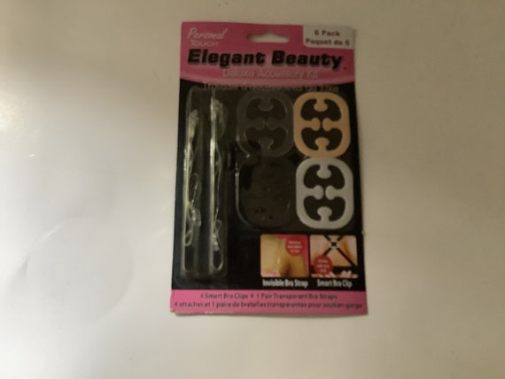 Six Pack Personal Touch Elegant Beauty Deluxe Accessory Kit Invisible  Transparent Bra Strap and Smart Bra Clip 