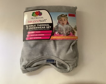 Girls Thermal Soft Touch Underwear Grey Set S/CH