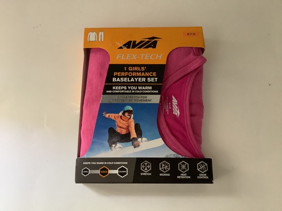 NEW Avia Flex-Tech Girls' Pink Performance Baselayer Set