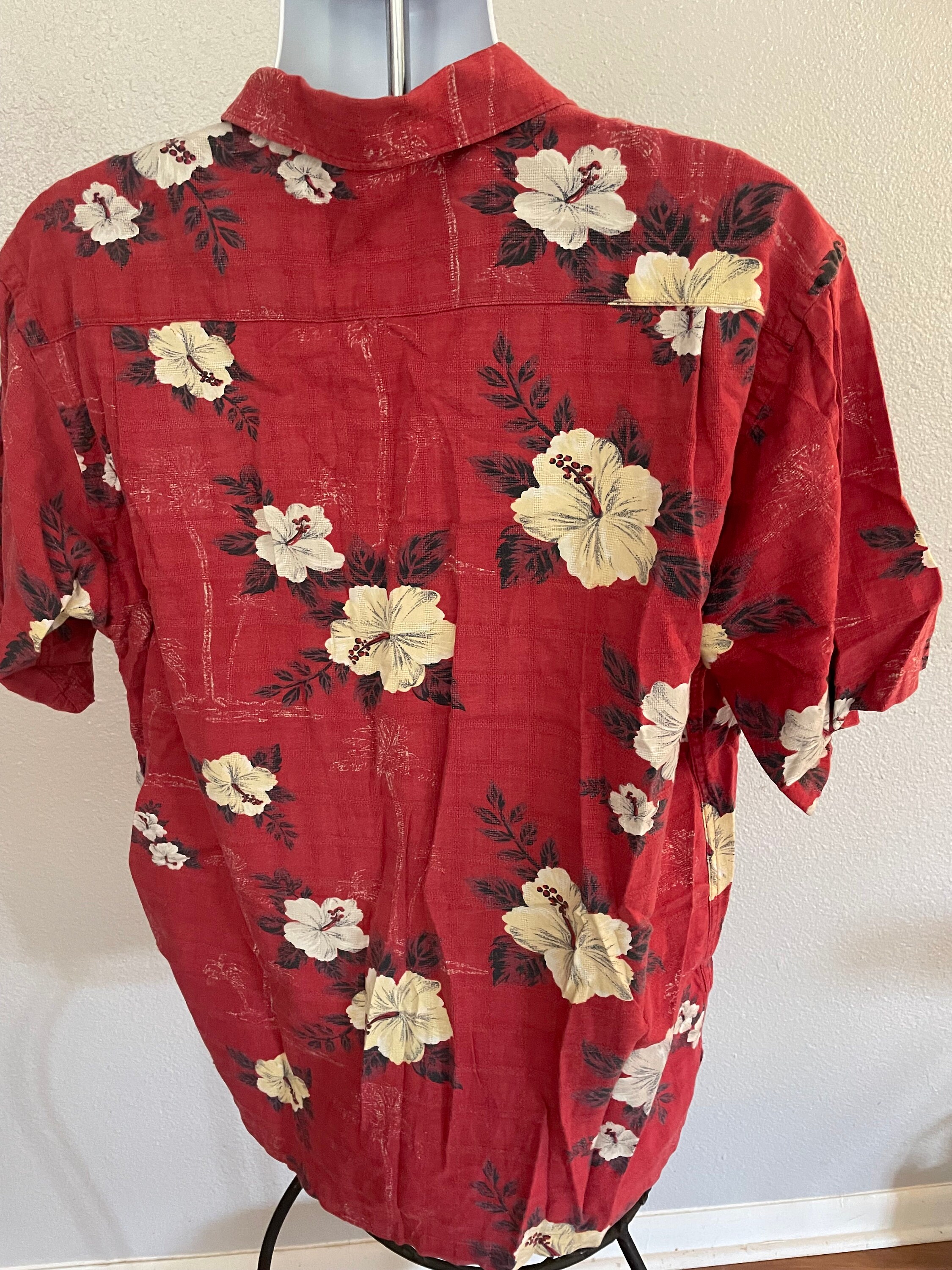 Palm Island Clothing Co Men's Large Cotton Rayon Short Sleeve Floral