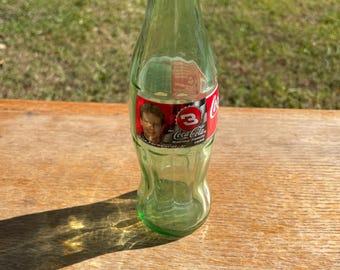 Coca Cola Classic Glass Eight Fluid Ounce Bottle Racing Family Dale Earnhardt Jr