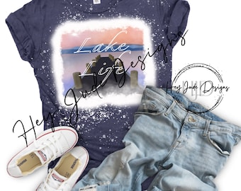 Lake Life PNG for sublimation, digital sublimation PNG, for girls, lake PNG, Lake life