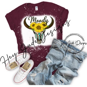 Sonnenblume Kuh Schädel launisch PNG für Sublimation, digitale Sublimation PNG, für Mädchen, für Jungen, Western png, Sonnenblume Design
