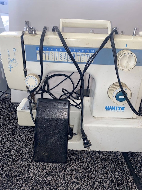 White Heavy Duty Sewing Machine Model 1418 W/foot Pedal Etsy