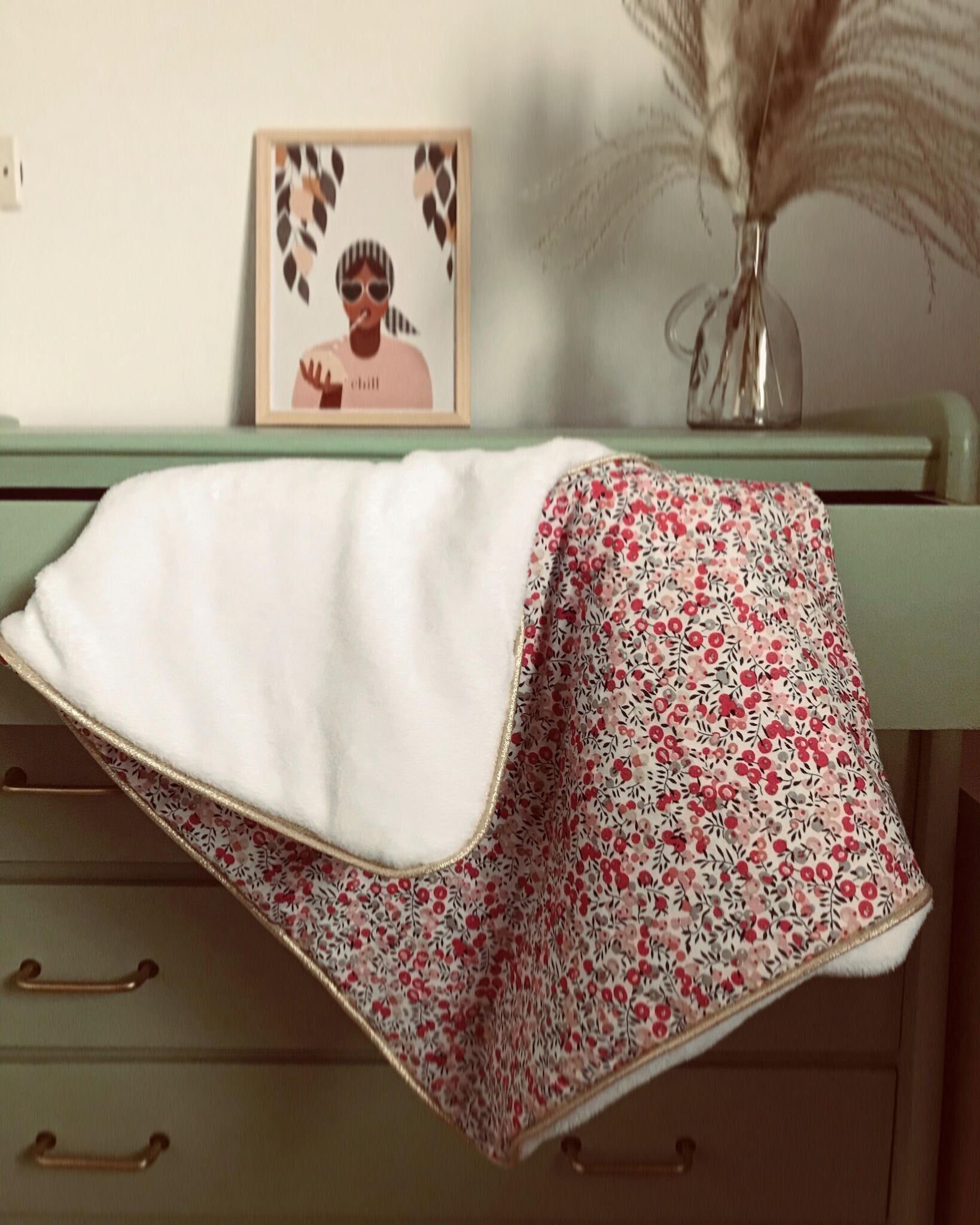 Couverture Coton Doublée Polaire