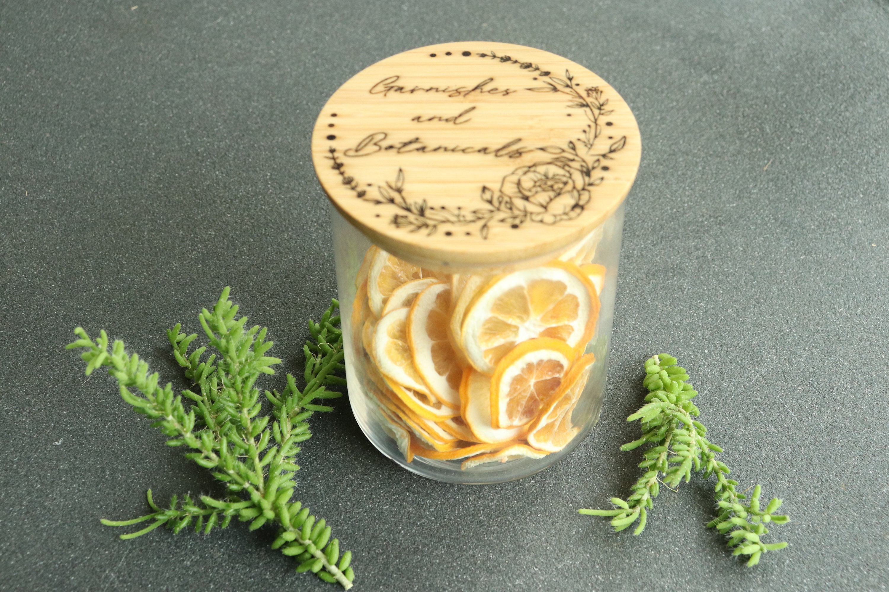 Gin Garnishes & Botanicals Cocktail Infusions Kitchen Decor Engraved ...