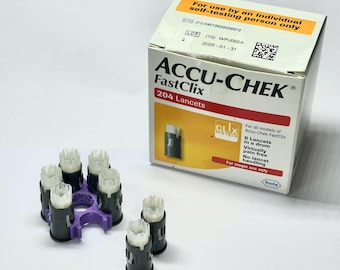 Accu-check FastClix Lancet Drum Organizers - 2 Pack Hexagonal - Holds 7 Drum | Glucose Tester Lancer Pricker Needle Drum | 42 Needles