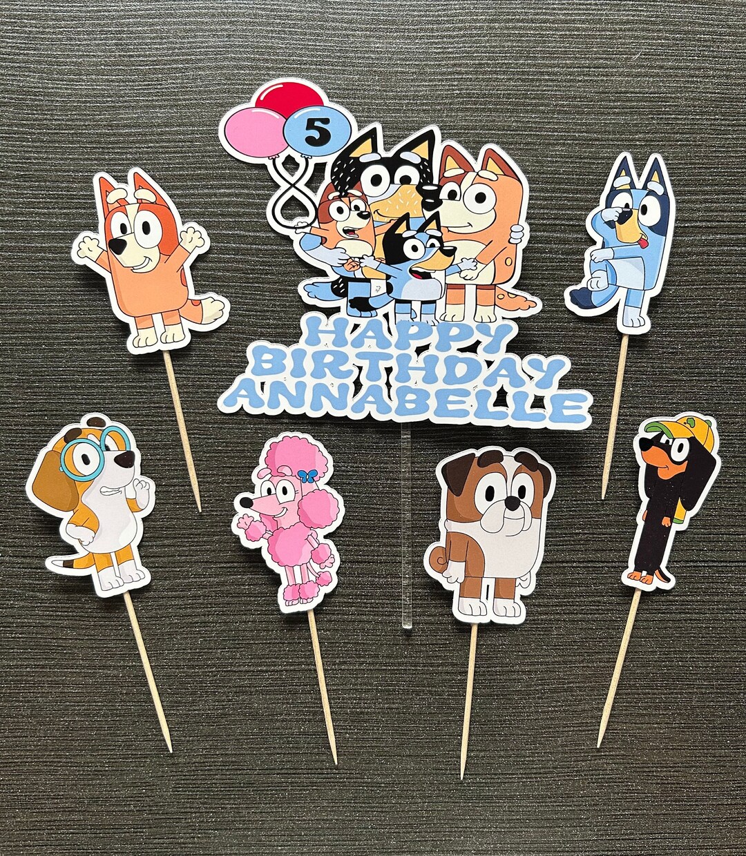 Bluey Cake Toppers - Etsy UK