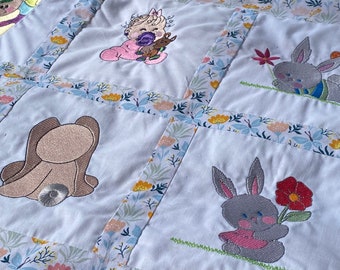 Baby Blanket - Embroidered Quilts