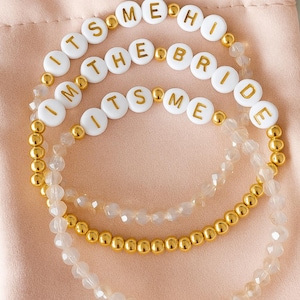 Bride Era Bracelet, Swiftie Inspired Bridal, Swiftie Bachelorette Party Favour, Eras Friendship Bracelet, It’s Me Hi I’m The Bride It’s Me image 1