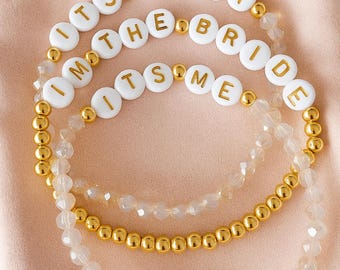 Bracelet de l'époque de la mariée, mariée d'inspiration Swiftie, cadeau d'enterrement de vie de jeune fille ou de jeune garçon Swiftie, bracelet de l'amitié de l'époque, c'est moi salut, je suis la mariée, c'est moi