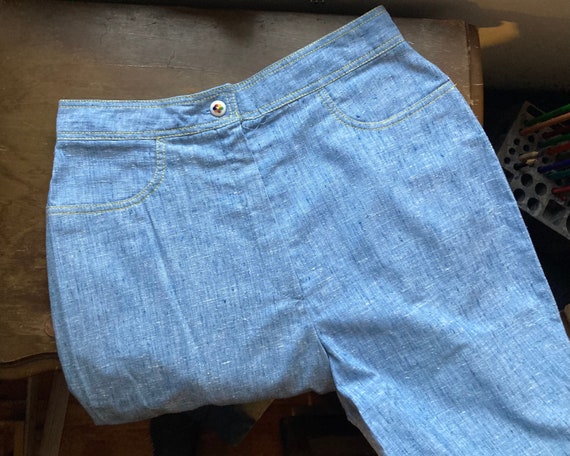 Handmade Vintage 1970s Lightweight Bell Bottoms - image 1