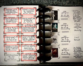 Planejador de Leitura Mensal Imprimível – Rastreador de Livros, Meio Tamanho Carta (PDF)