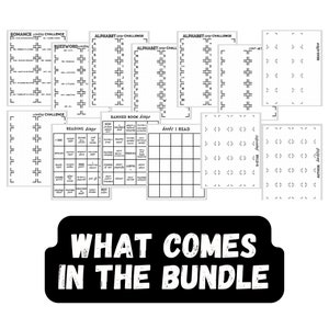 13 Pages Reading Planner Printable- Reading Log- Book Tracker- Reading Journal- Book Bingo- Author Backlist- Reading Challenge- Readathon
