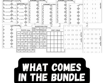 Reading Planner Printable – Book Tracker, Reading Challenge (Digital Download)