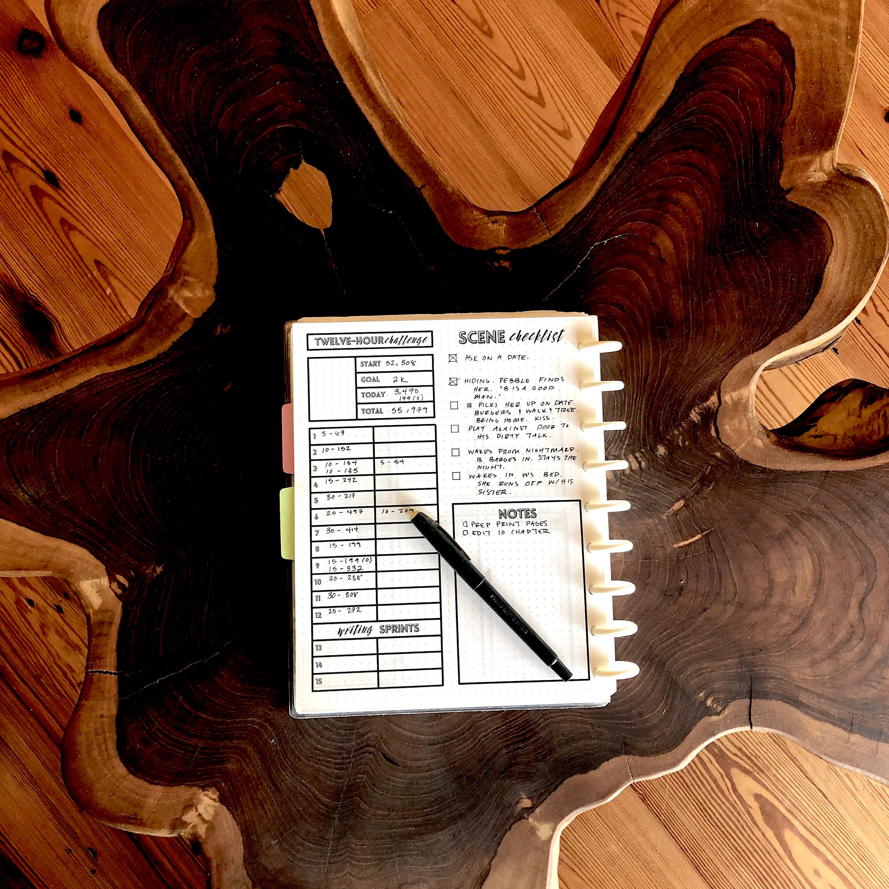 Writing Sprint Planner Printable – 12-hour Challenge (PDF) - Etsy