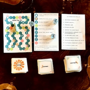 Printable Table Top TBR Game - Reading Game - Reading Challenge - Bookish Gift - Book Lover - Reading TBR Game