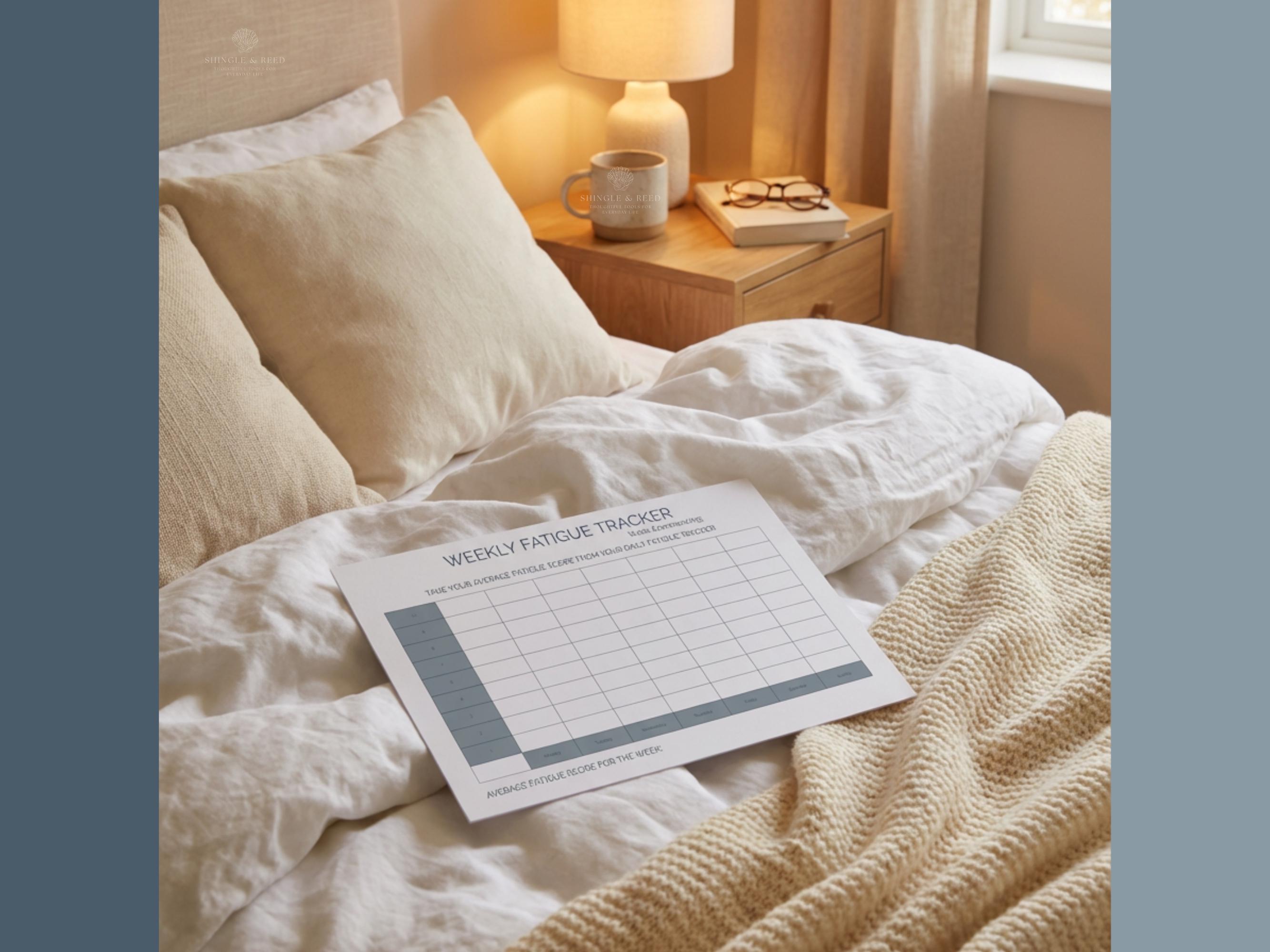 Long Term Fatigue Tracker Printable | Weekly Monthly Annual Fatigue Log ...