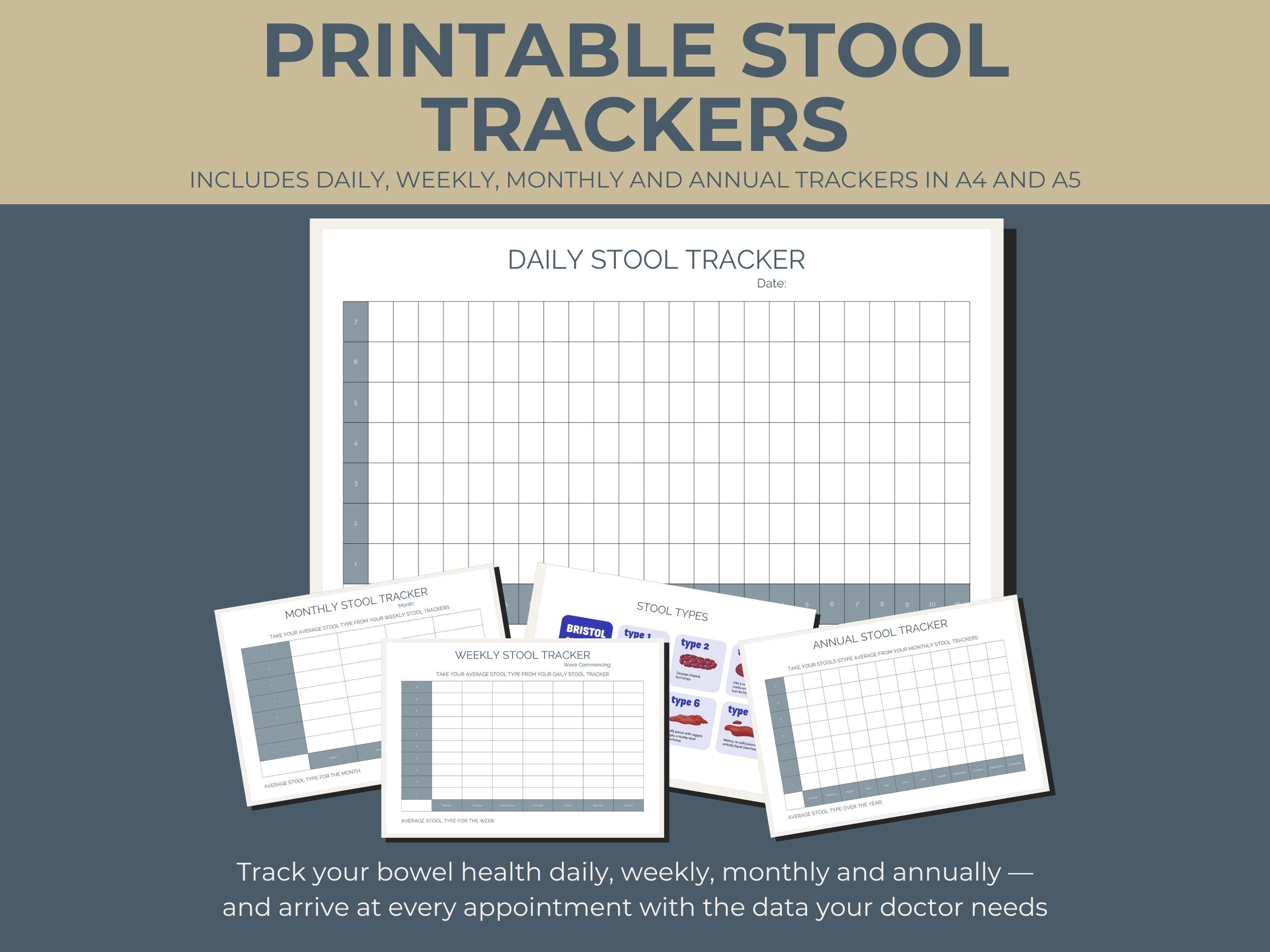 Stool Spreadsheet Daily Stool Tracker Printable | Bristol Stool Scale PDF | IBS IBD Bowel ...