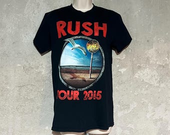 Vintage women's small Rush band R40 tour tee shirt - t-shirt, size S, black, ladies, Geddy Lee, Neil Peart, Alex Lifeson, concert, 2000s