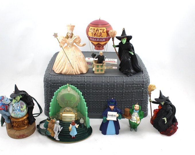 Vintage Hallmark Wizard of Oz Ornaments 1990s, 2000s, Christmas, Magic