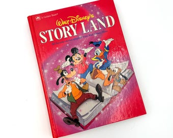 Vintage 1987 Walt Disney's Story Land hardcover book - Treasury, Storyland, Bambi, Snow White, Dumbo, Lady and the Tramp, Peter Pan, more!