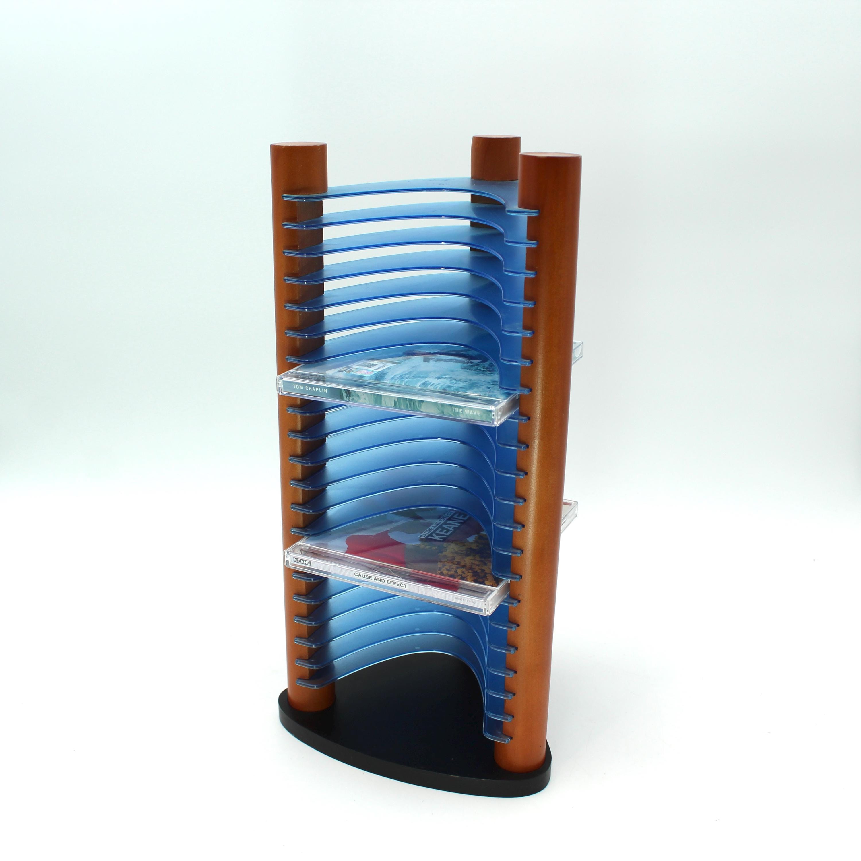 Funky 90s CD Tower - Vintage, Holder, Rack, Storage, Wood, Desktop
