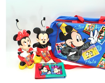 Lot of Vintage 90s Disney - Mickey & Minnie Mouse Water Bottles