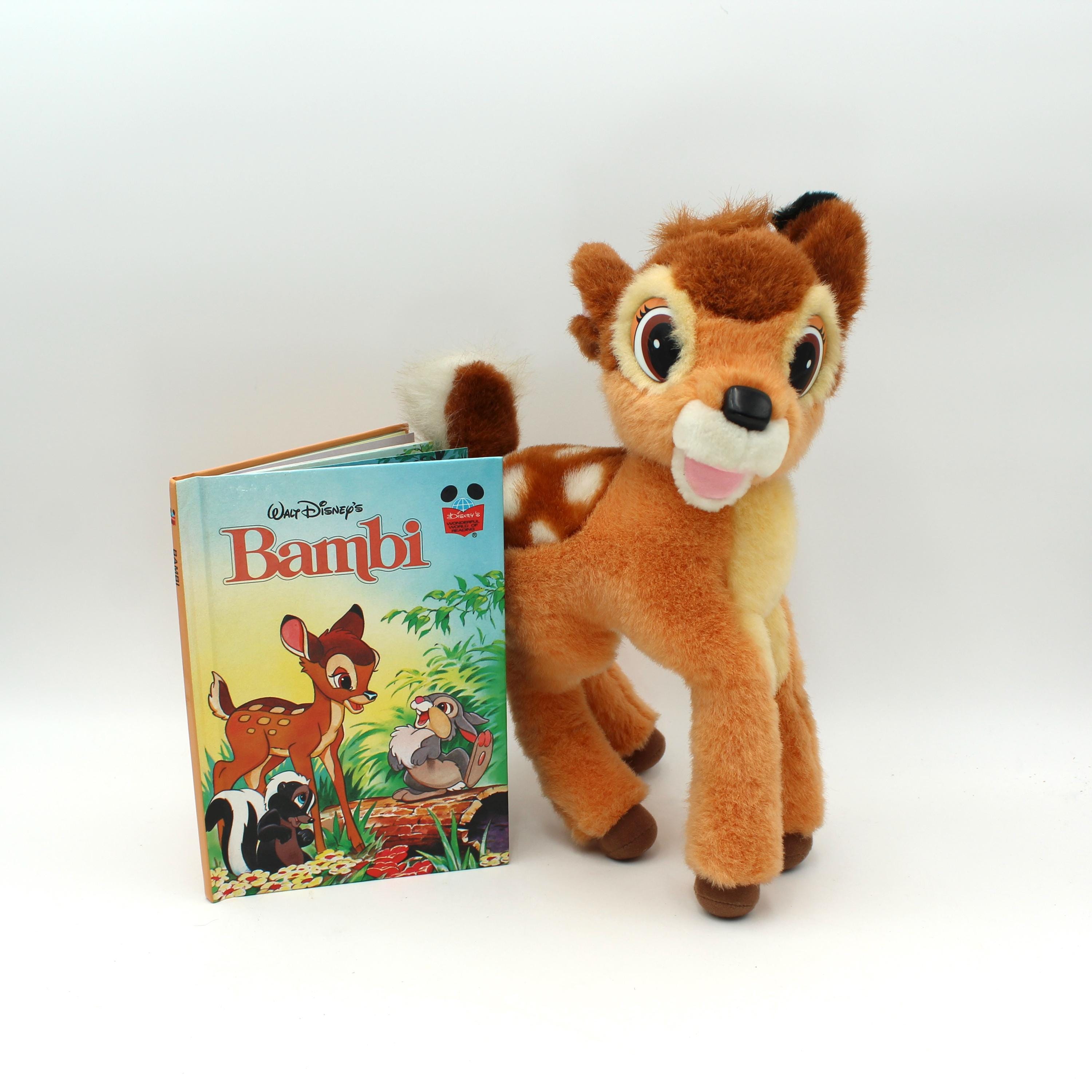 Vintage 1992 Walt Disney's Bambi Plush Stuffed Animal and 1996