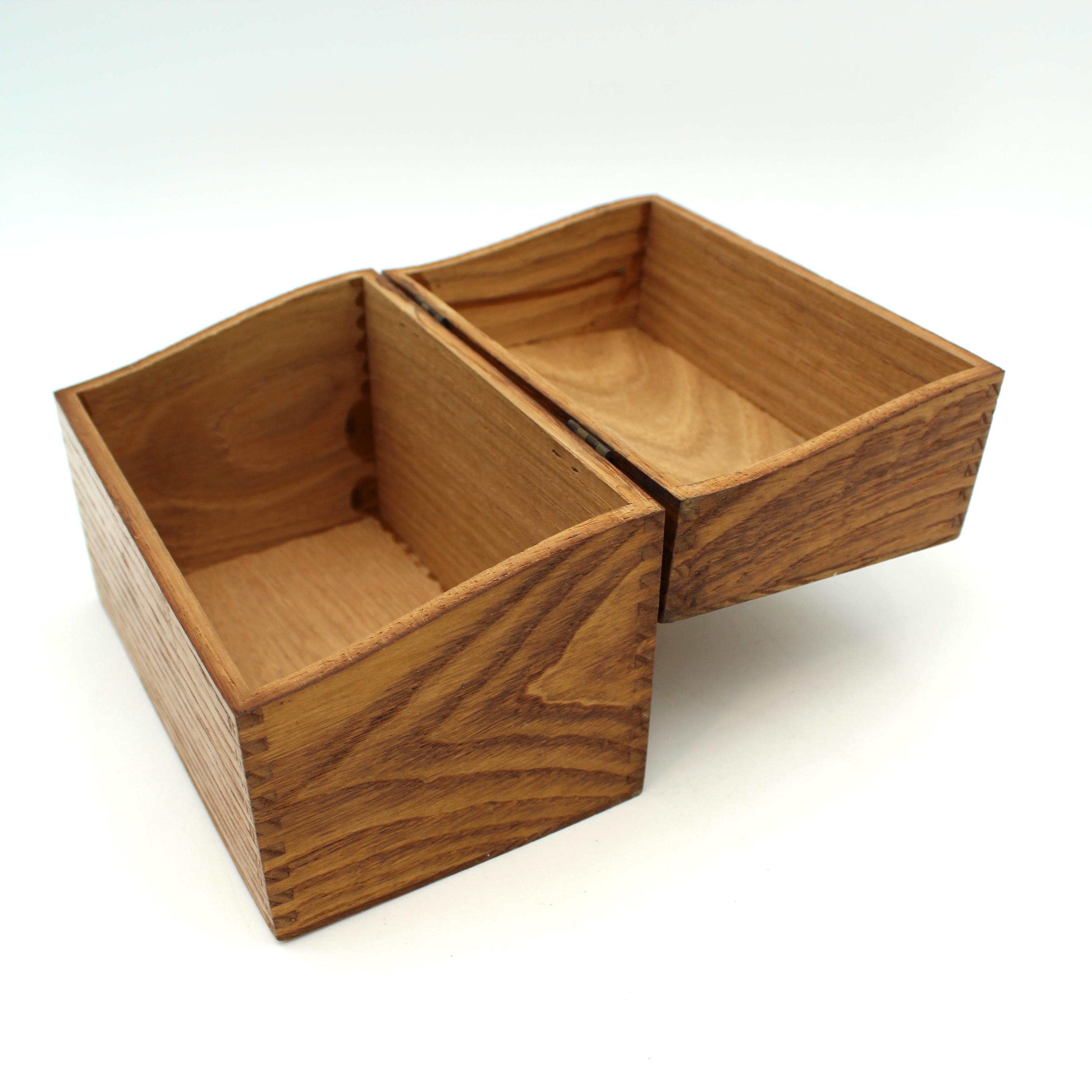 Vintage Recipe Box - 4x6 Cards Size, Wooden, Wood, Lid, Holder