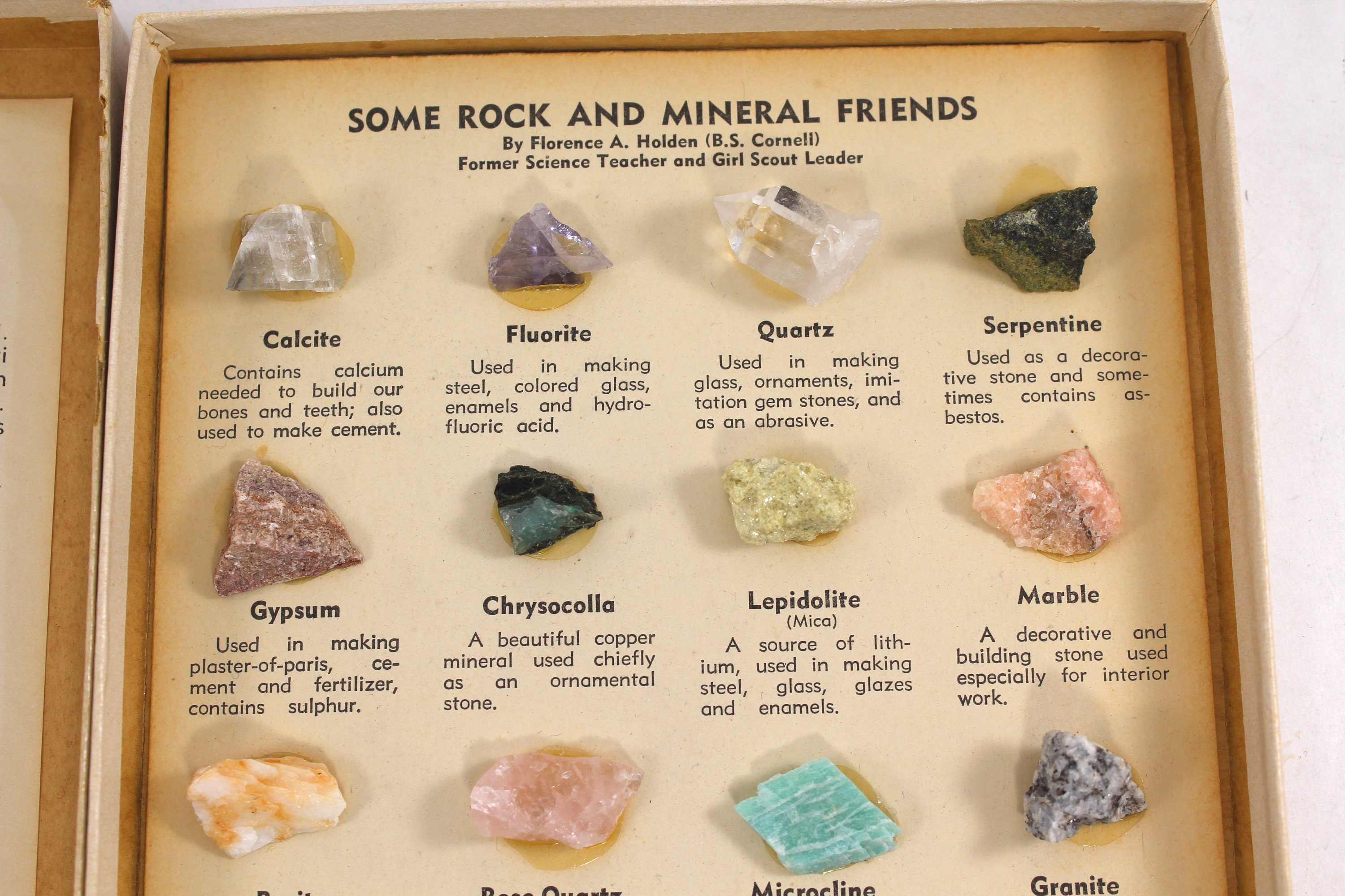 1950s Rock and Mineral Collection - Stones, Boxed Set 1950s Rock and Mineral Collection - Stones, Boxed Set