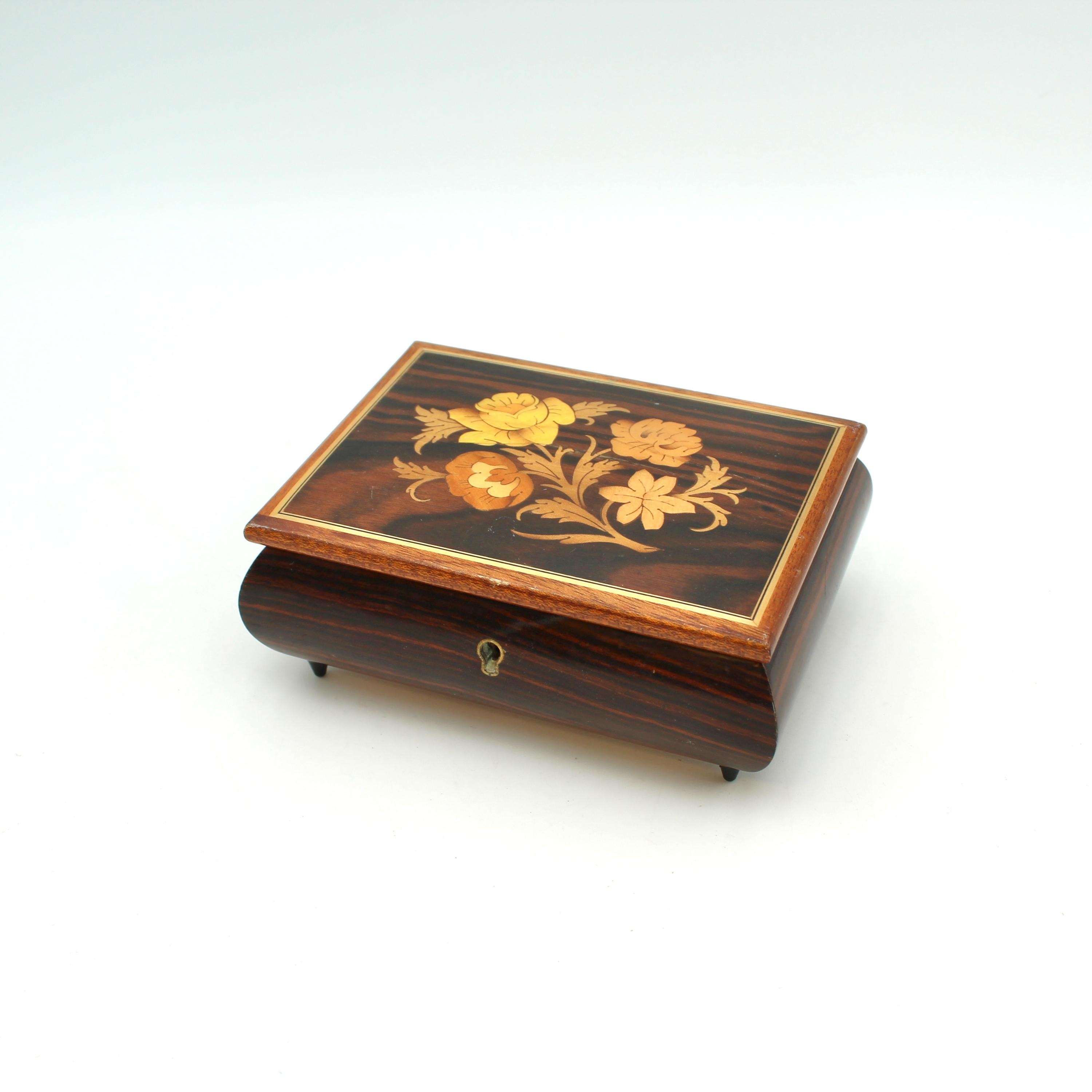 REUGE メカニカルミュージックボックス 花のインレイ Reuge Music Box - Etsy