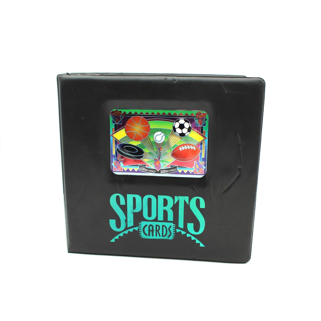 ultra pro football card binder 1990s Sports Cards Binder - Vintage, Ultra Pro Brand, Black, Large, Holder,  Storage, Gaming, Ultrapro