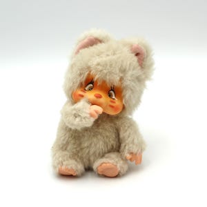 Cute Vintage NYAMY Thumb Sucker Doll - Beige Cat, Monchhichi ...
