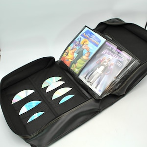 Holds 62 Dvds! Large Vintage Zippered Dvd/blu-ray/cd Holder