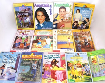 80s illustrated books Large lot '80s and '90s teen girl books - 1980s, 1990s, young adult, Anastasia Krupnik, Judy Blume, Ann M. Martin, Sleepover Friends, more!