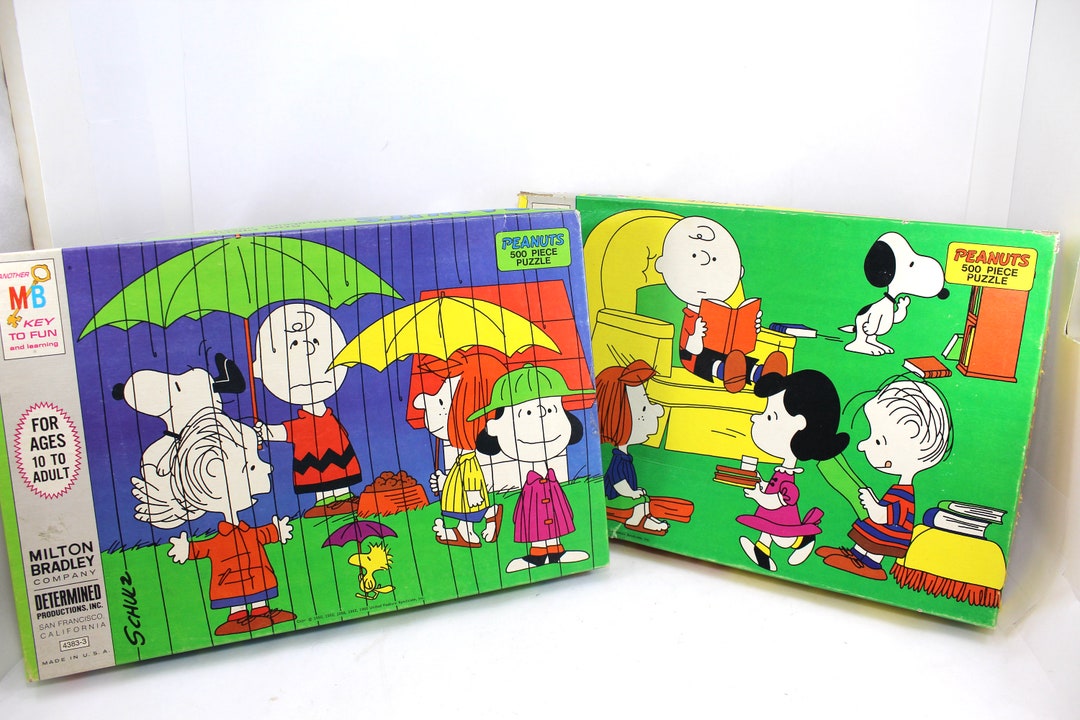 Two Vintage Peanuts Jigsaw Puzzles 1970s, 70s Toys, Charlie Brown