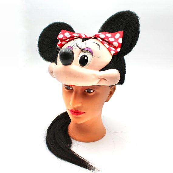 Vintage 1990s Minnie Mouse head snapback hat - Di… - image 6