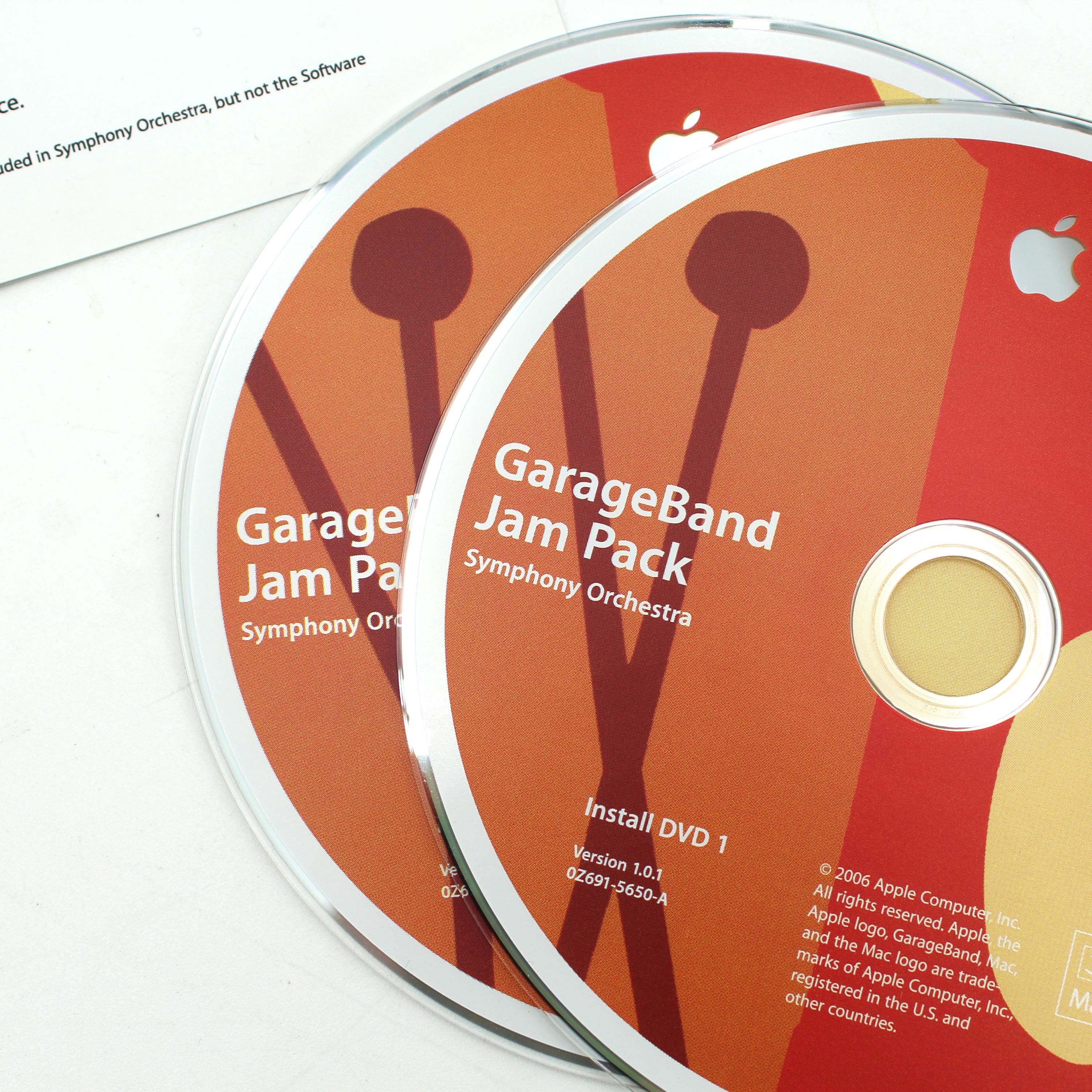 Vintage Garageband Jam Pack Symphony Orchestra Disks - Dvds