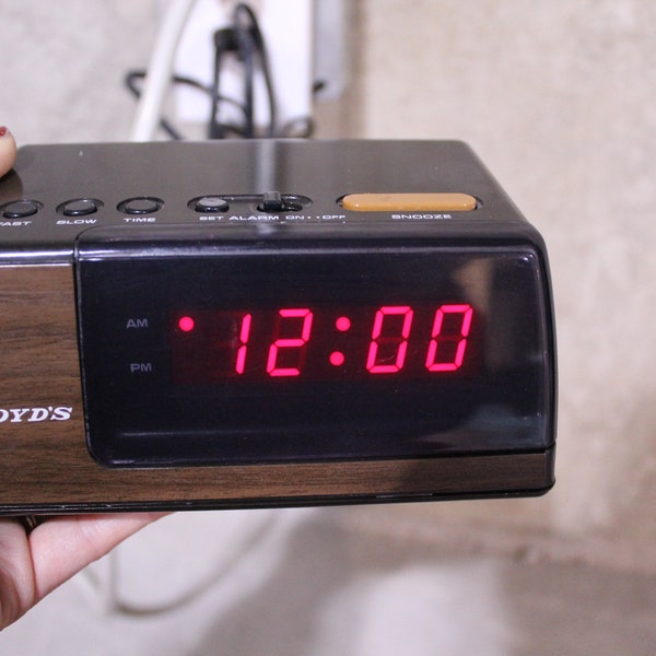 Electric Plugged Clock Small and Wood Etsy
