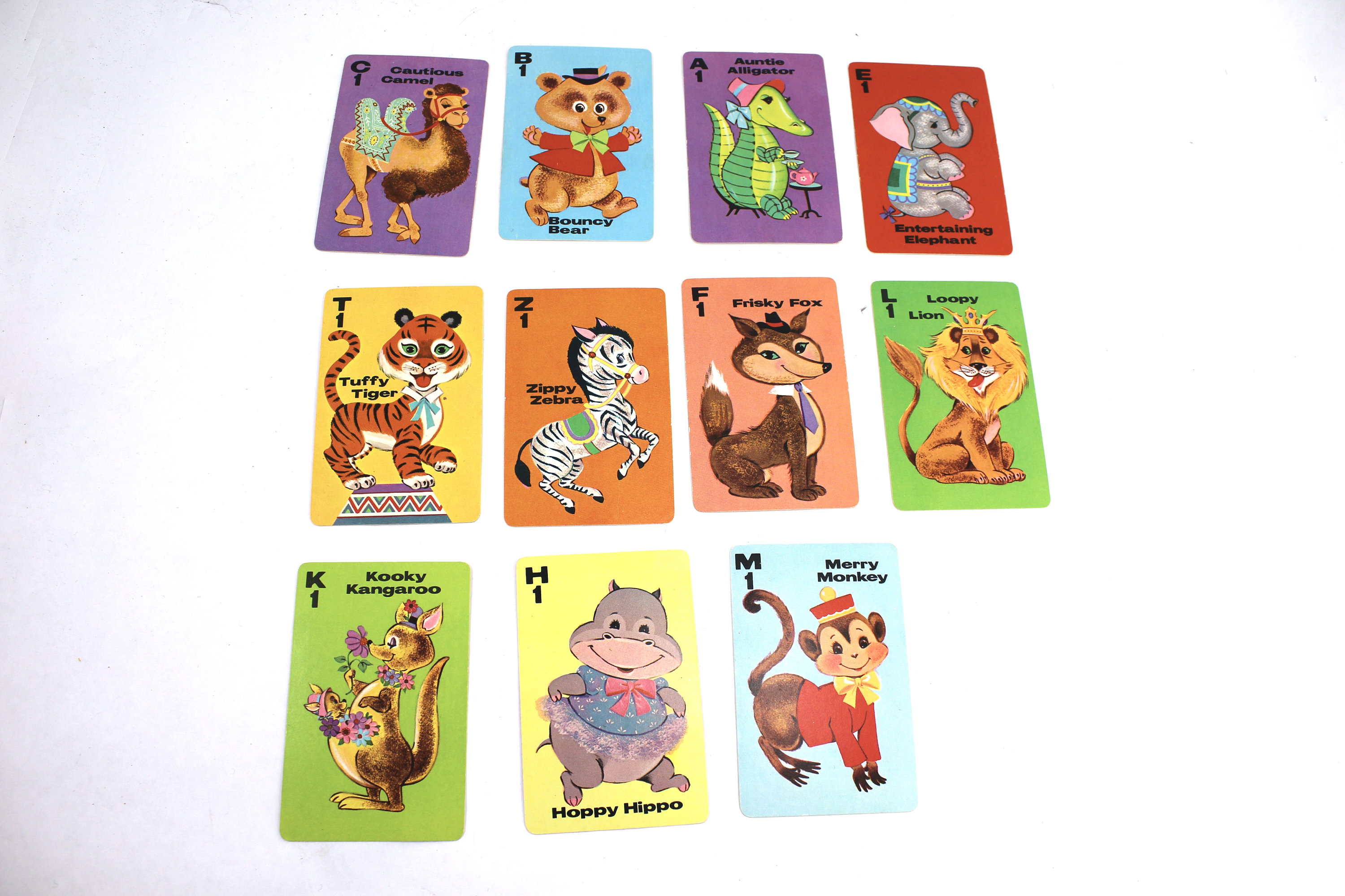 SET OF 11 Vintage Animal Rummy Playing Cards From the 1970s Etsy
