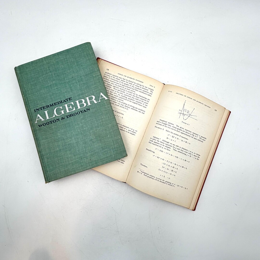 Two Vintage Algebra Textbooks - Mathematics, Mid Century, Antique ...