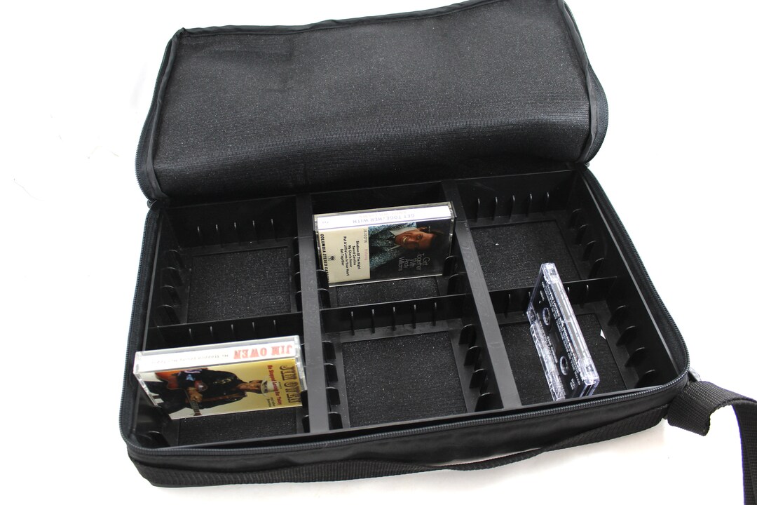 LARGE Vintage 1980s Cassette Tape Storage Case Case Logic, Nylon