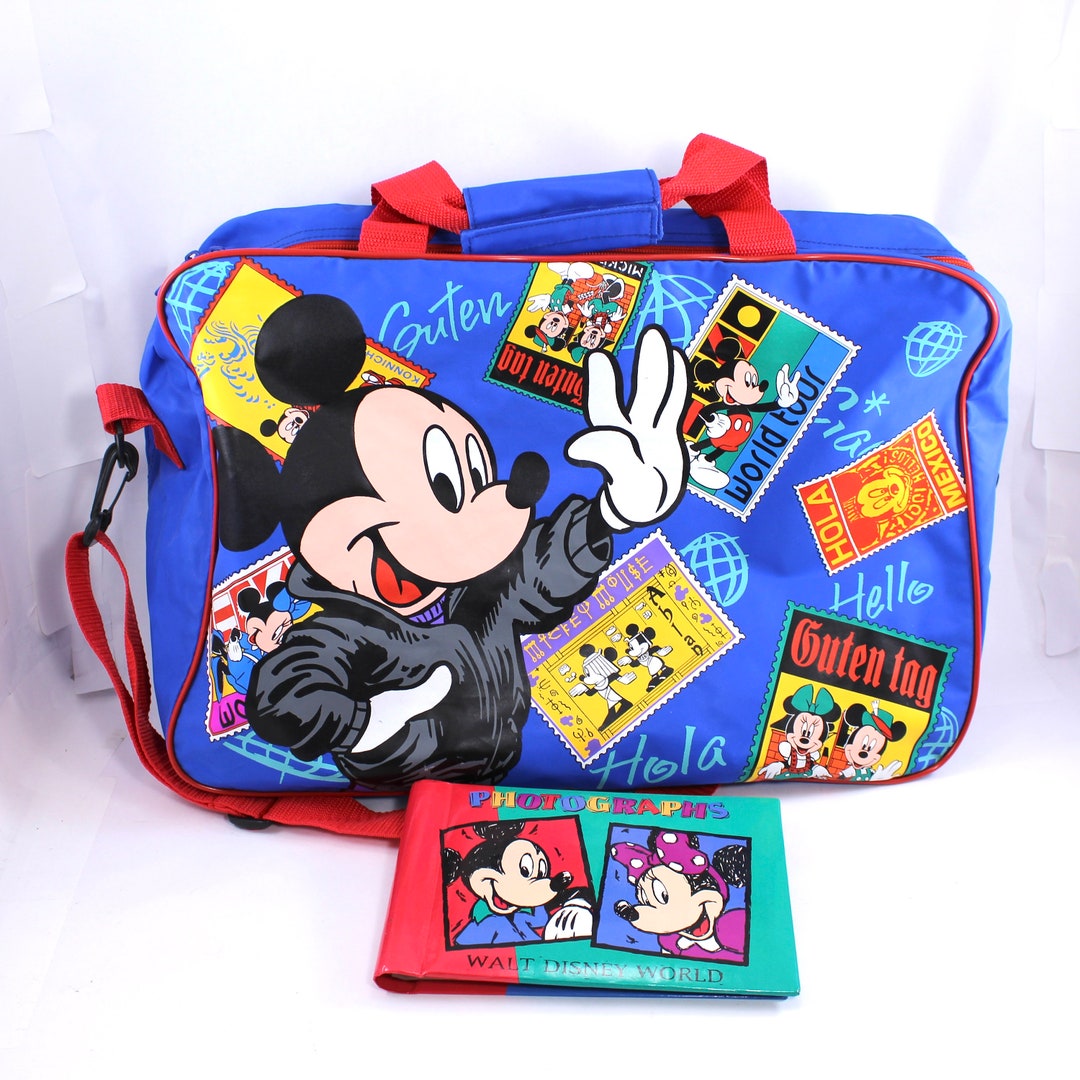 Vintage 1990s Mickey Mouse Travel Bag and Photo Album