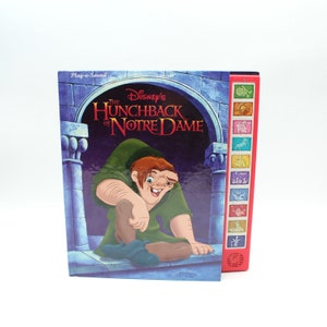Works great! Vintage Disney Hunchback of Notre Dame Play-a-Sound hardcover book - noise, buttons, Esmeralda, Quasimodo, 1990s, 90s, movie