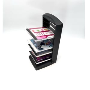 Cool 1990s Black Plastic CD Holder - Tower, Rack, Storage, Desktop