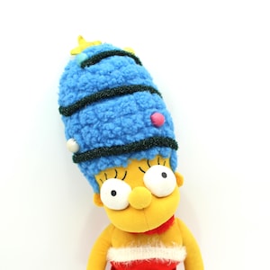 Vintage light-up Marge Simpson Christmas tree plush and figurine - stuffed, Simpsons, 90s TV shows, toys, Homer, Bart, Lisa, cartoons, 2003